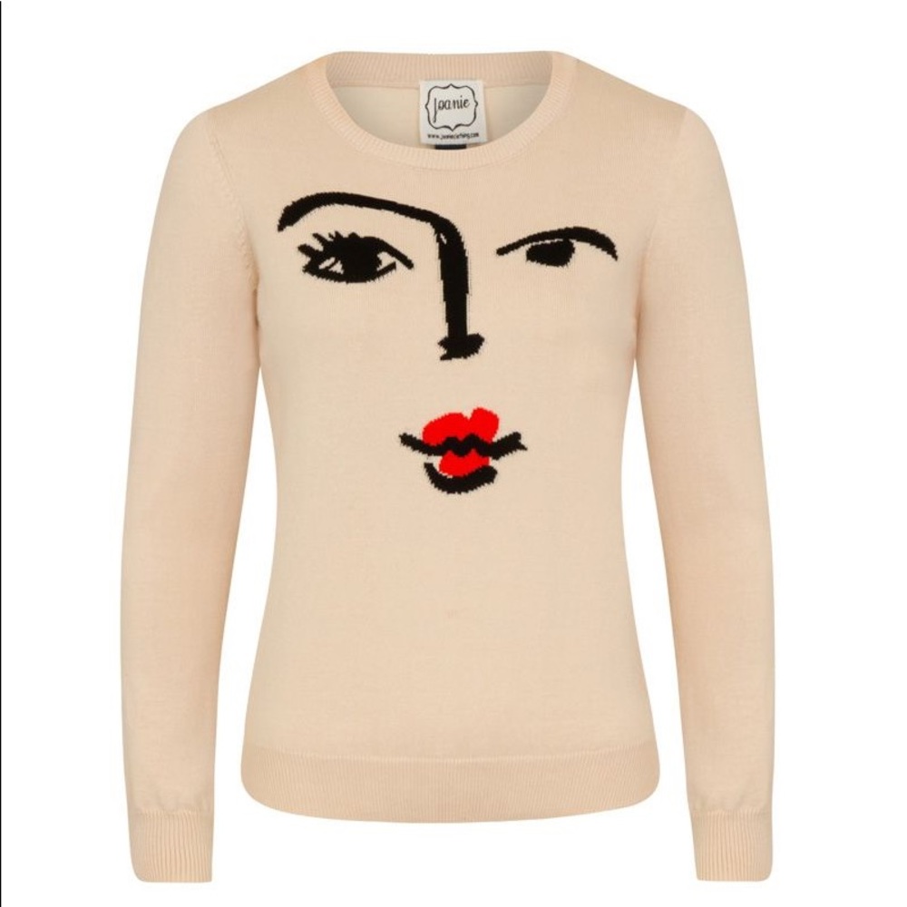Joanie Clothing Face Sweater Size L